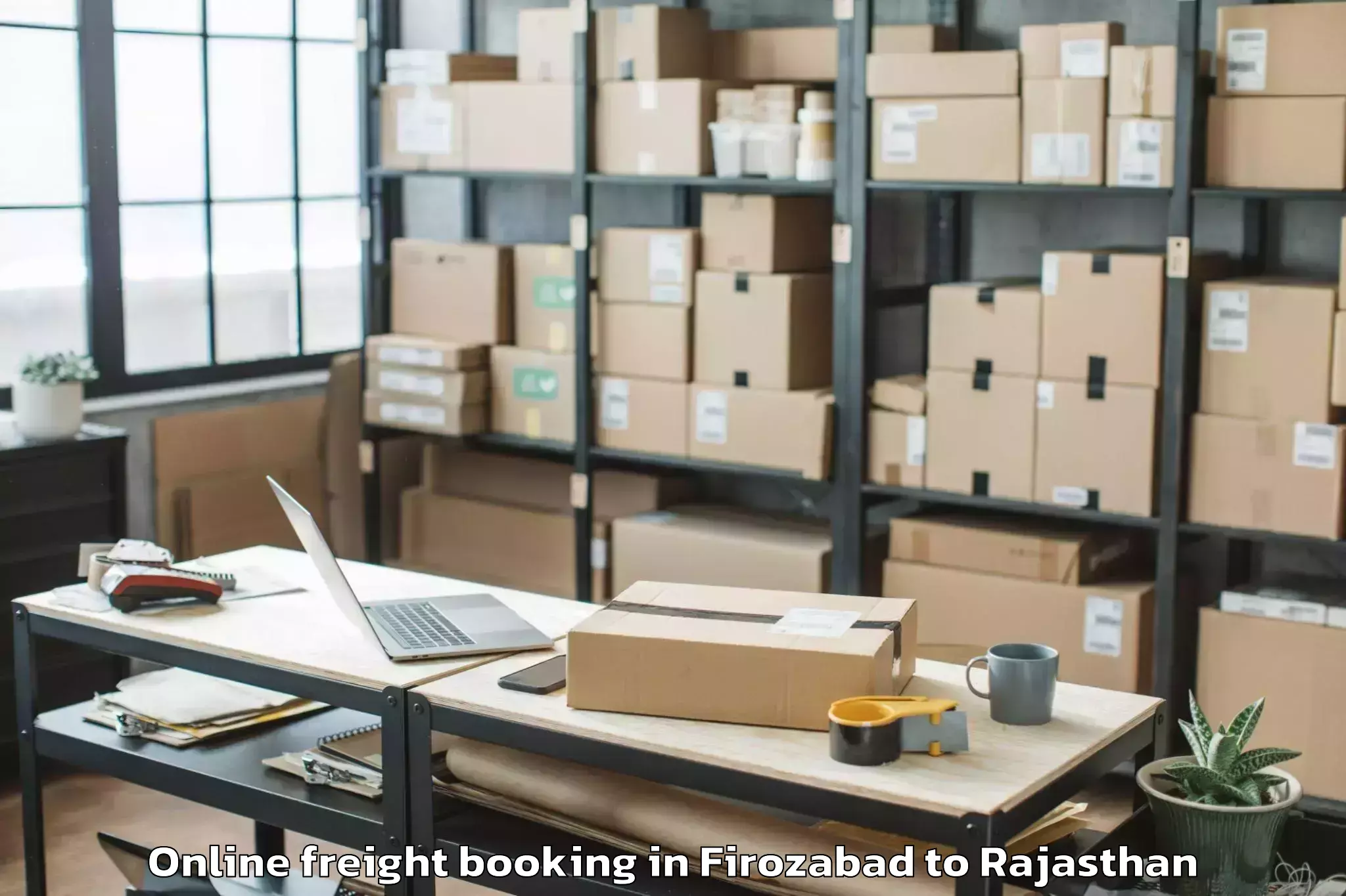 Easy Firozabad to Alwar Online Freight Booking Booking